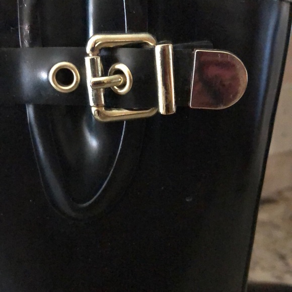 Vince Camuto Black Rubber Rain Boots Size 10 - Picture 6 of 8